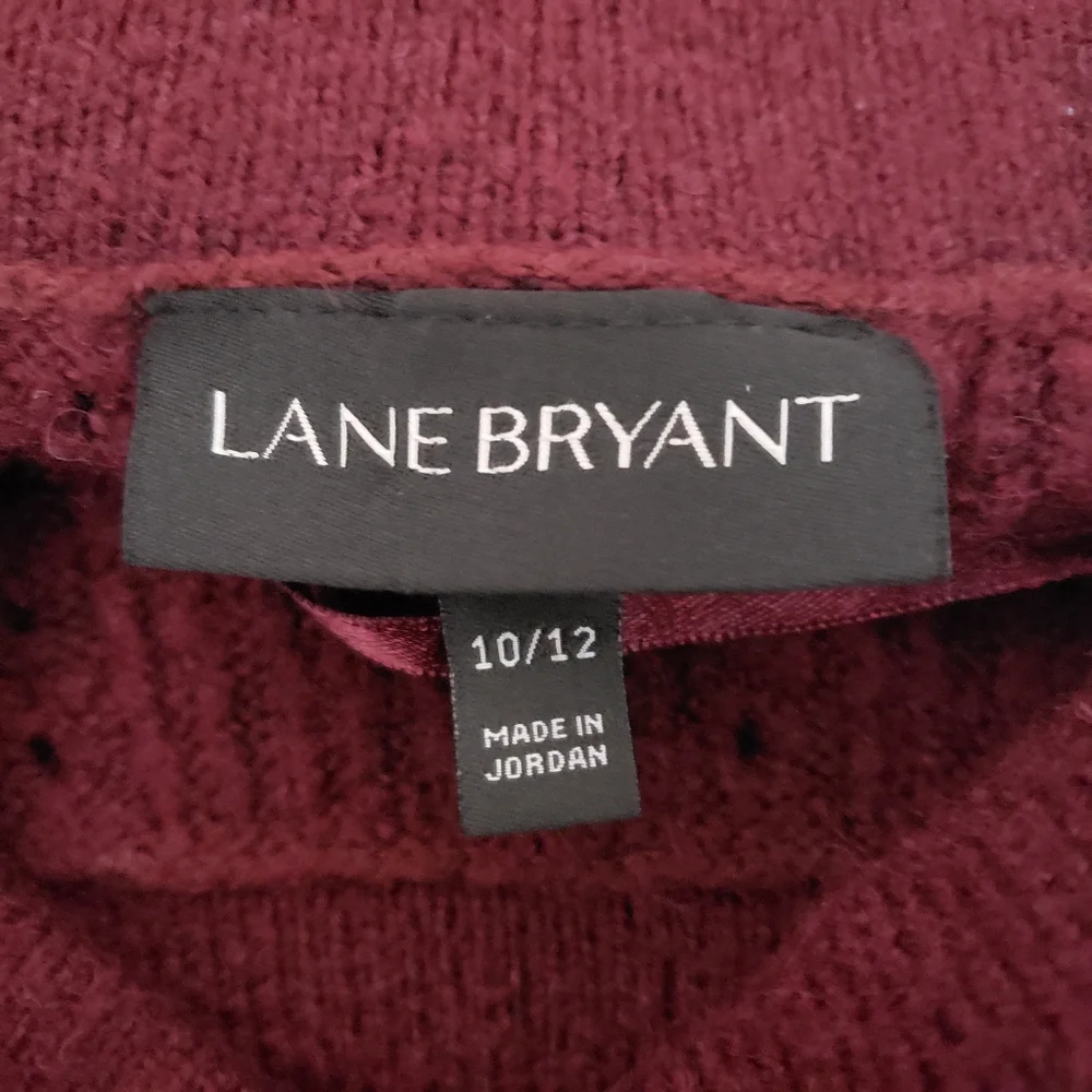 Lane Bryant Burgundy Cowl Neck Short Sleeve Sweater